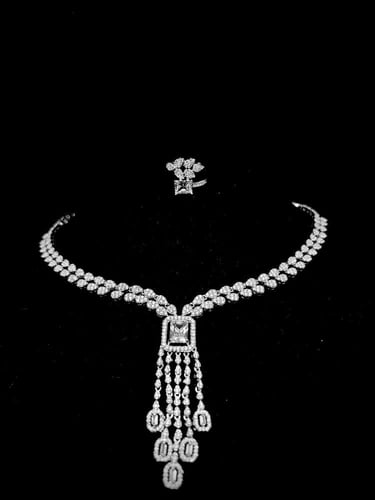 طقم زيركون مطلي O&A