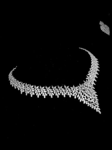 طقم زيركون مطلي O&A