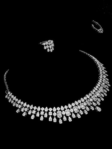 طقم زيركون مطلي O&A