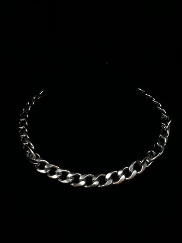 (Silver Necklace) O&A سلسال حلقات مطلي فضي