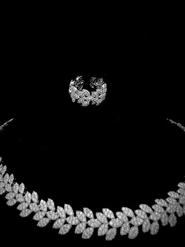 طقم زيركون مطلي O&A