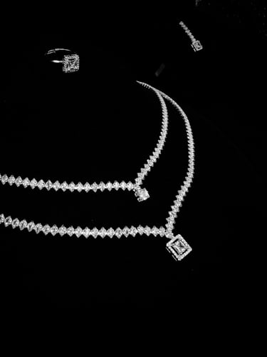 طقم زيركون مطلي O&A