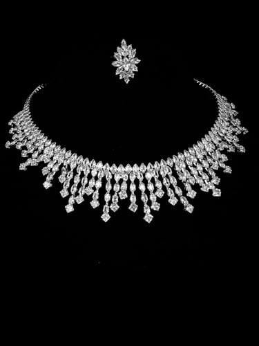 طقم زيركون مطلي O&A