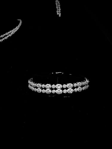 طقم زيركون مطلي O&A