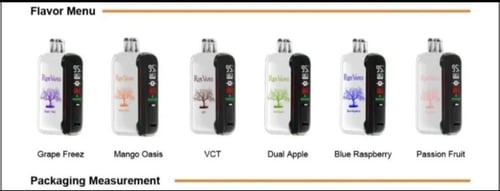 رايب فيب 20 الف سحبه 50نيكوتين VCT RIPE VAPES 2000...
