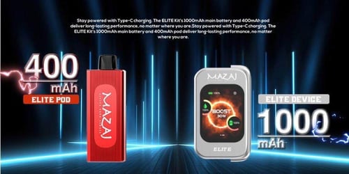 بطارية مزاج ايليت 20 الف سحبه - mazaj elite pod 20...