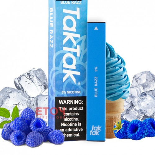 سحبة تاك تاك توت ازرق Tak Tak Blue Razz disposable