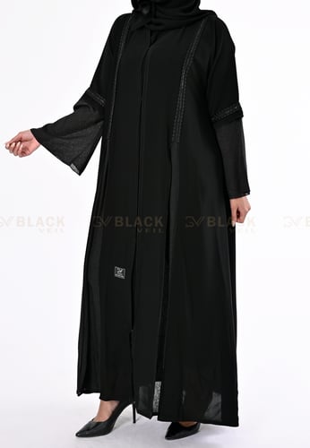 عباية كتف زرار نص كلوش