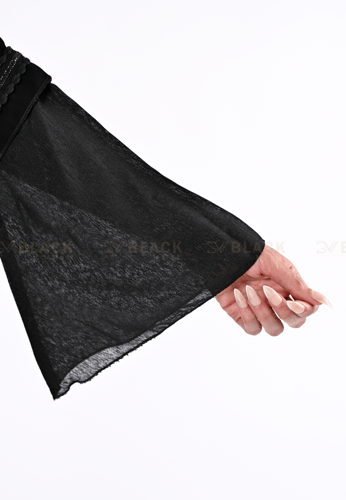 عباية كتف زرار نص كلوش