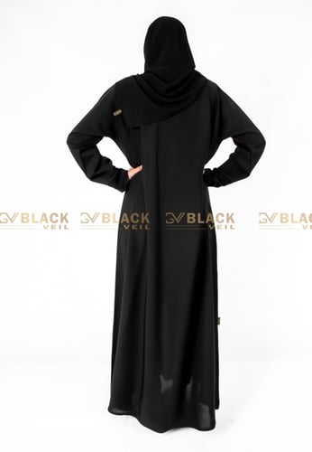 عباية كتف سادة مقفولة واكمام عادية