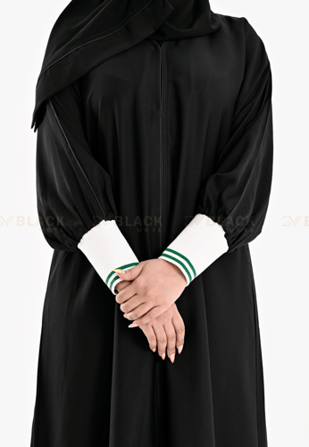 عباية كتف بأكمام مضغوطة