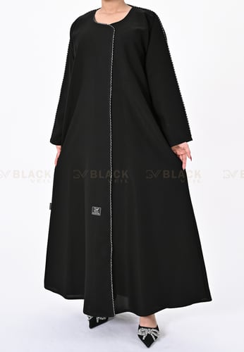 عبايه كتف بقصة رقبة دائريه