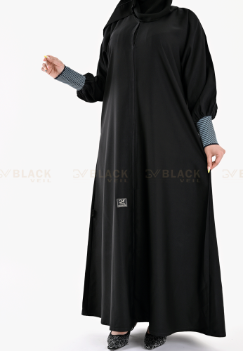 عباية كتف بأكمام مضغوطة