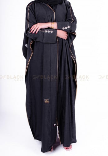 عباية مشلح زرار بقماش الحرير المغسول