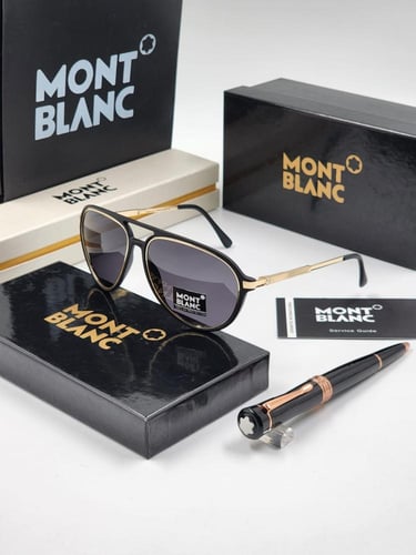 نظارة ماركة مونت بلانك مع قلم مونت