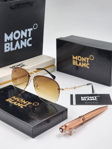 نظارة ماركة مونت بلانك مع قلم مونت