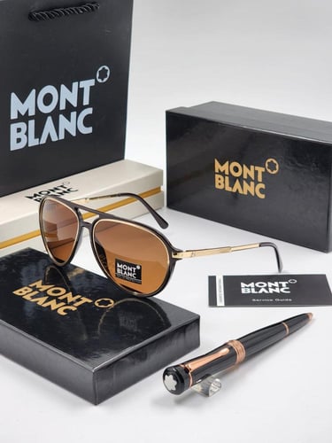 نظارة ماركة مونت بلانك مع قلم مونت