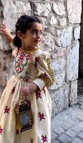 عروض رمضان. ◽ فستان بناتي فخم .