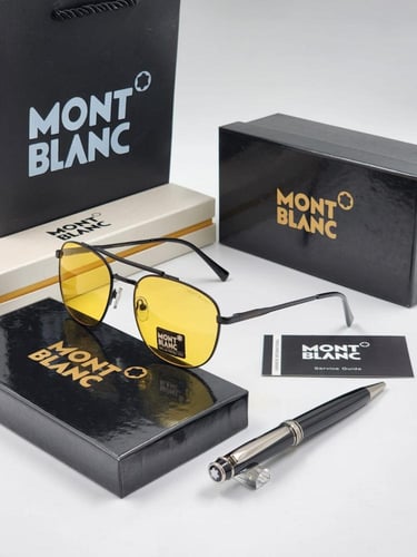 نظارة ماركة مونت بلانك مع قلم مونت