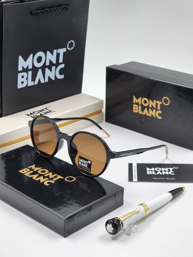 نظارة ماركة مونت بلانك مع قلم مونت