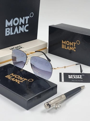 نظارة ماركة مونت بلانك مع قلم مونت