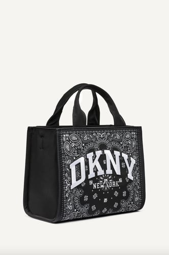 DKNY HADLEE SMALL EMBROIDERED LOGO TOTE