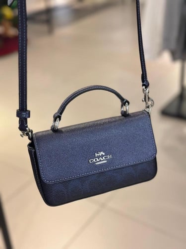 Coach Mini Josie Top Handle Bag In Signature Canva...