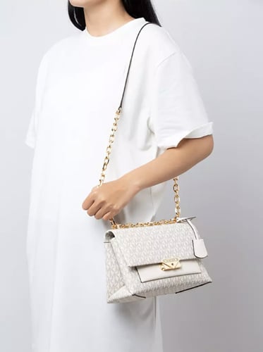 MICHAEL KORS Cece Light Cream Multi Leather Medium...