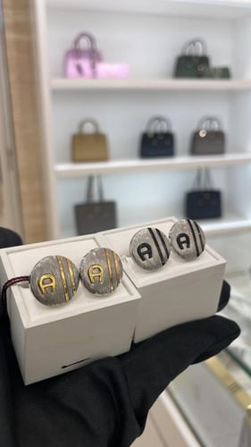 Aigner Cufflink Silver and Gold