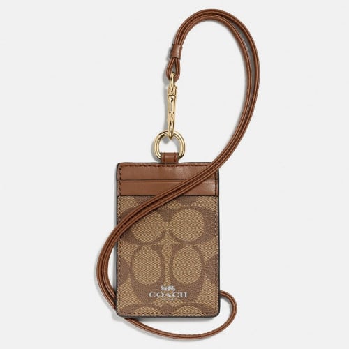 Coach Brown ID Holder LANYARD