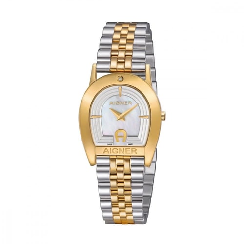 Aigner Varese watch for women gold with mother of...