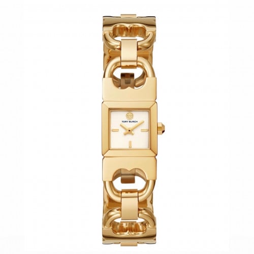 TORY BURCH Women's Double T-Link Gold-Tone Stainle...