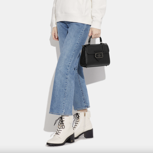 Coach Morgan Top Handle Satchel In Black