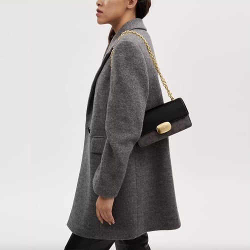 Coach Eliza Flap Crossbody Bag In Signature Canvas...