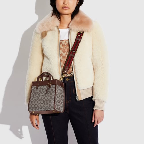 Coach Field Tote 22 In Signature Jacquard