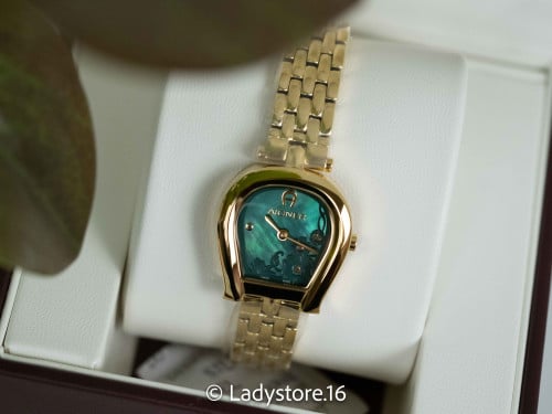 ساعة Aigner ذهبي وأخضر