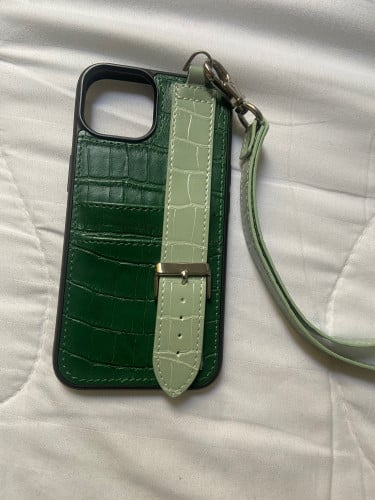 كڤر اخضر بحامل بطاقات