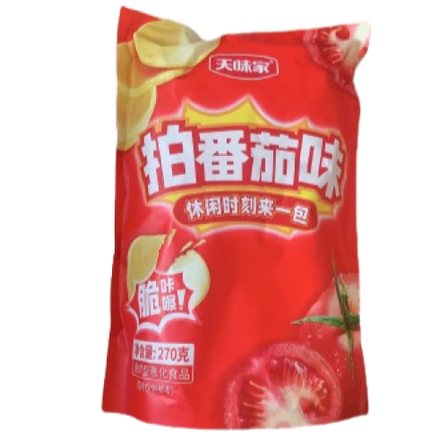 أكبر شيبس صيني بالعالم بطعم الطماطم (270 غ)