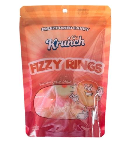 كرانش جلي حلقات الخوخ الحامضه مجفف بالتبريد(30غ)