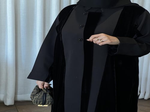 القماش مخمل + جاكار + طرحة