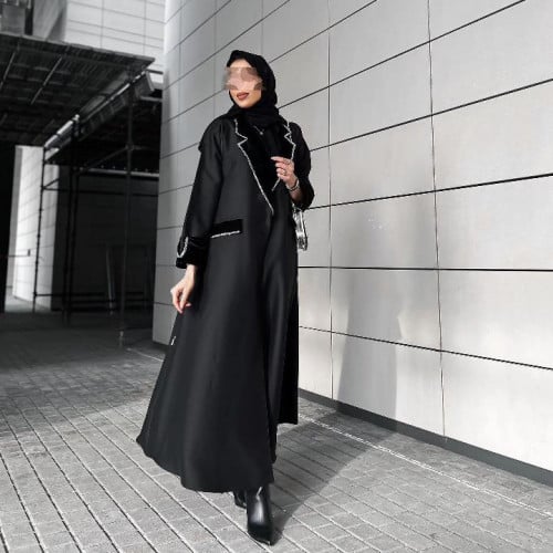 القماش تفته + مخمل + طرحة