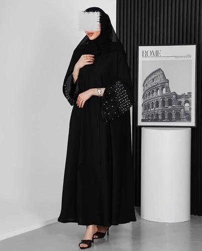 القماش كريب ملكي +طرحة