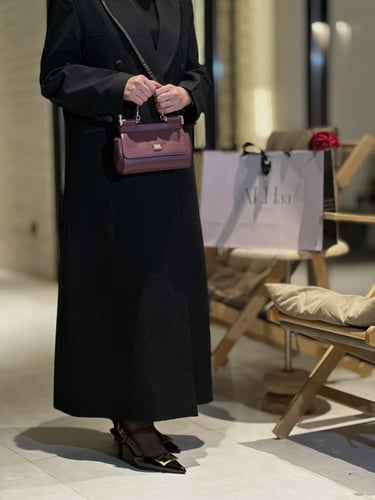 القماش كريب ملكي +تفته + طرحة