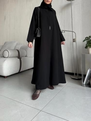 Practical abaya with flared cut code H0880