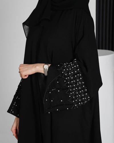القماش كريب ملكي +طرحة
