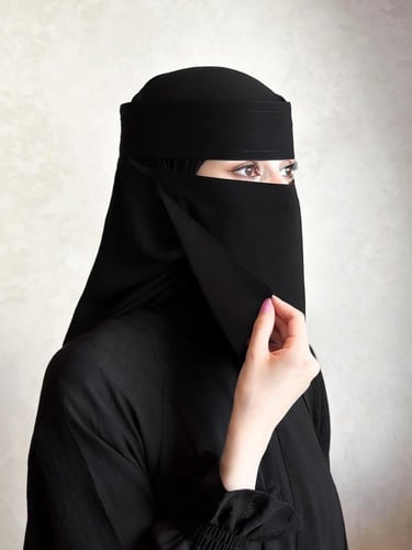 عرض نقابين مشبك حرير - جميع المقاسات