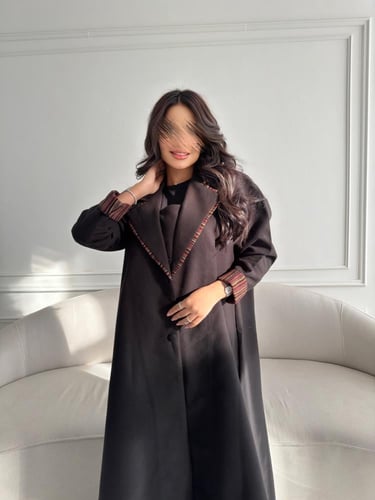 عبايه جوخ شتوي مع كشميري