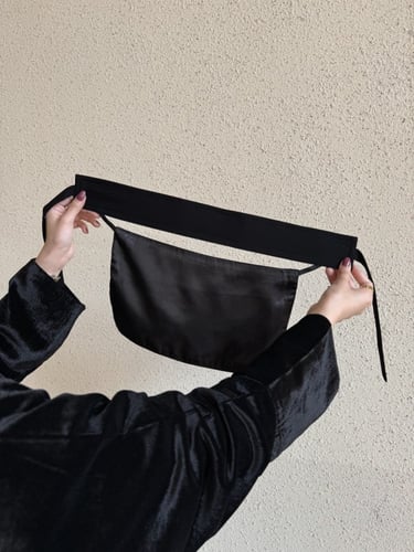 طرحة بندانة + نقابــين حرير