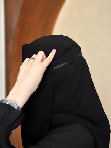 خمار إسلامي + نقاب مرد مشبك أو ربط حسب إختيارك