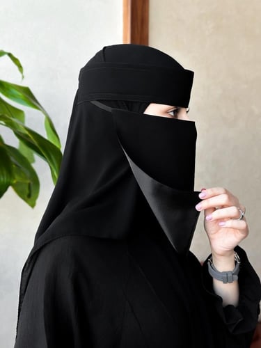 عرض نقابين مشبك حرير - جميع المقاسات
